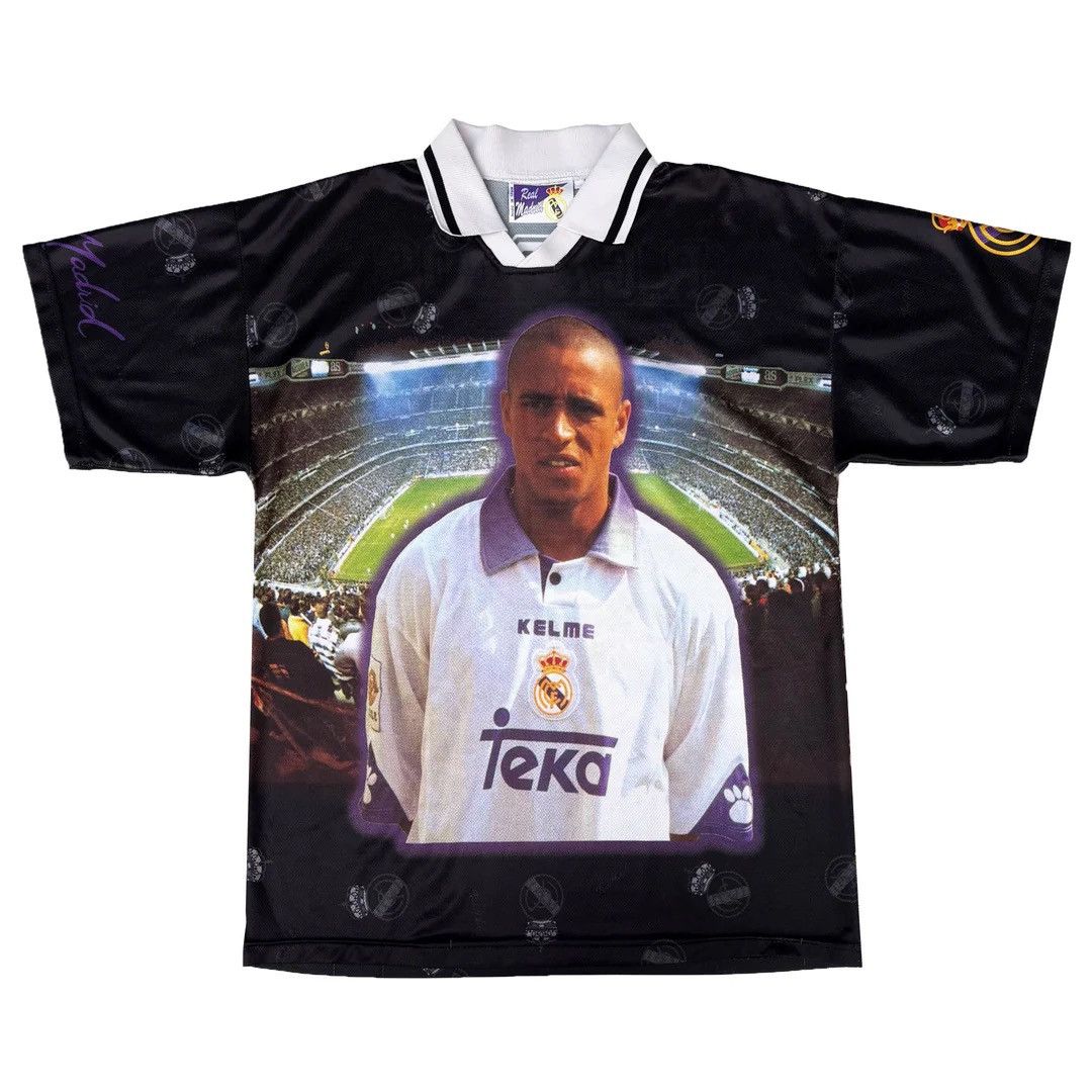 Vintage Real Madrid Roberto Carlos 1998 98 90s Vintage Soccer Jersey Size US L / EU 52-54 / 3 - 1 Thumbnail