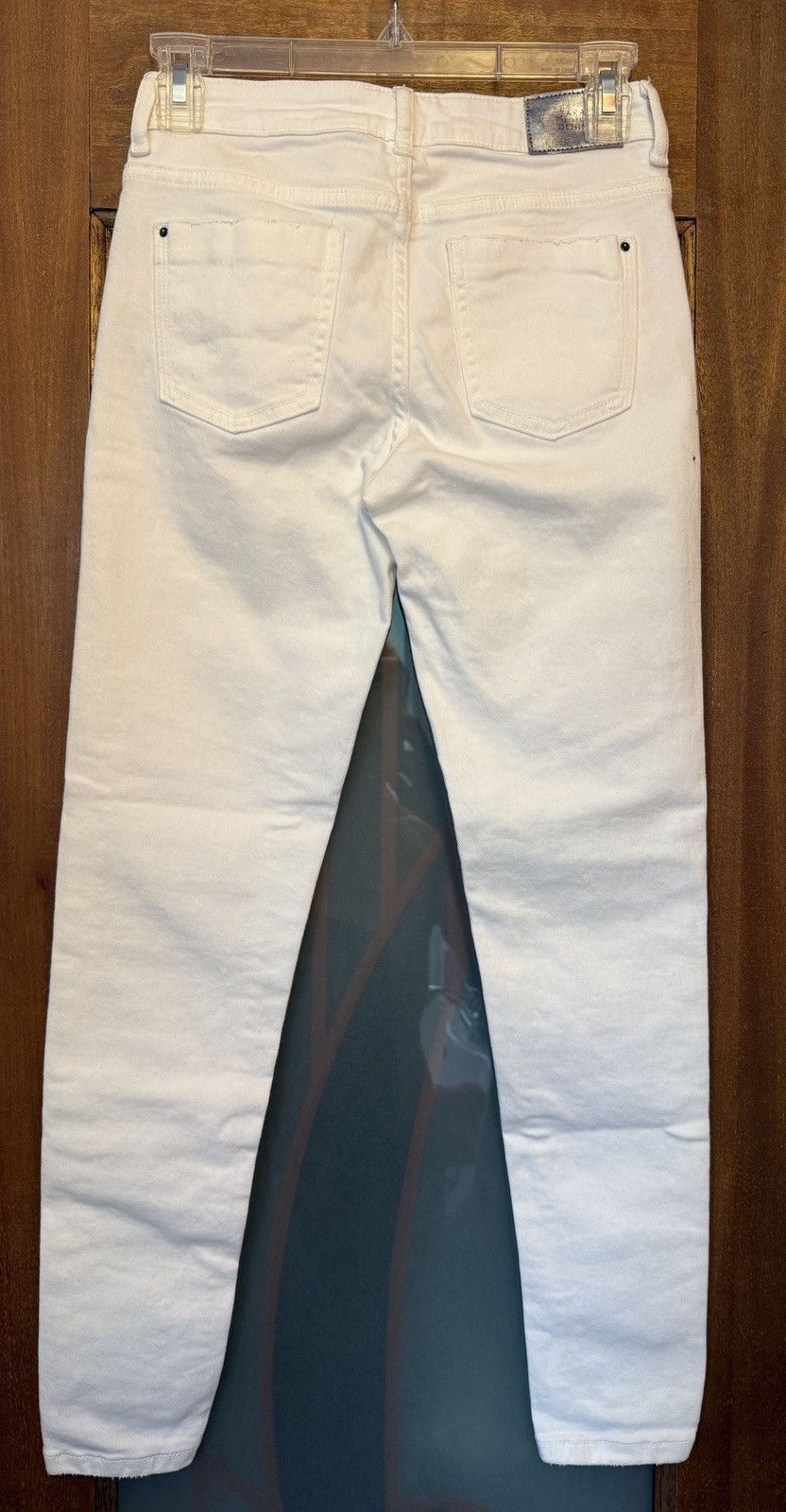 Zara Zara Women’s White Mid Rise Skinny Distressed Jean USA 2-34 Size 26" / US 2 / IT 38 - 7 Thumbnail