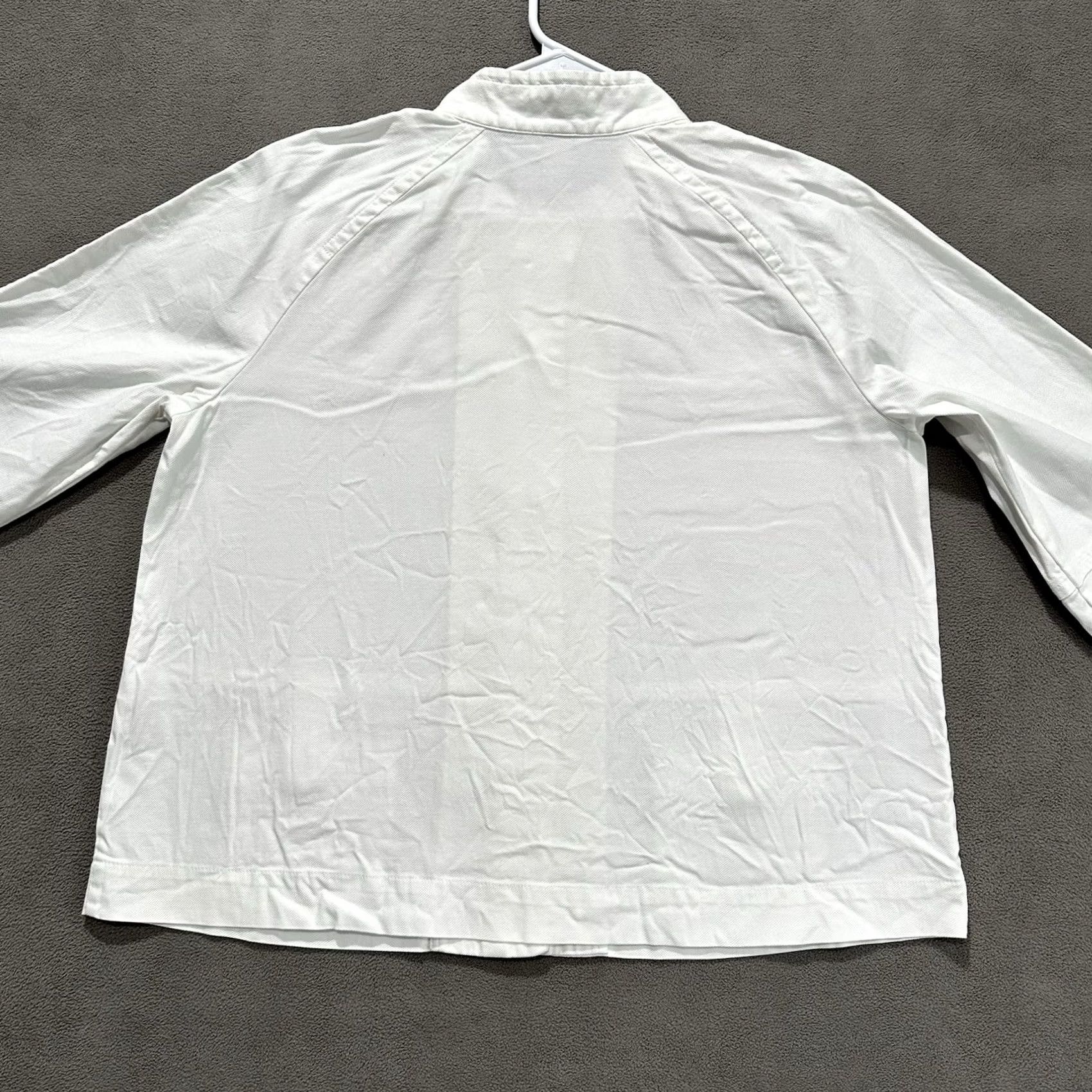 Vintage VINTAGE Christopher & Banks Jacket Women XL White Twill Button Front Chore Lightweight EUC Size XL / US 12-14 / IT 48-50 - 3 Thumbnail