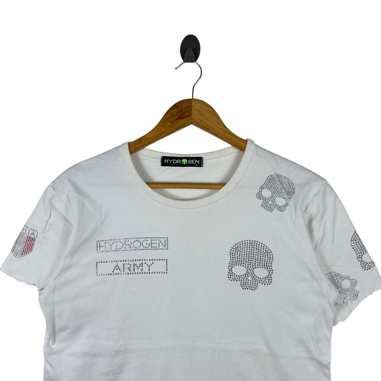 HYDROGEN HYDROGEN ITALIA ARMY Bling Swarovski Skull Bones Tee Shirt Size XL / US 12-14 / IT 48-50 - 2 Thumbnail