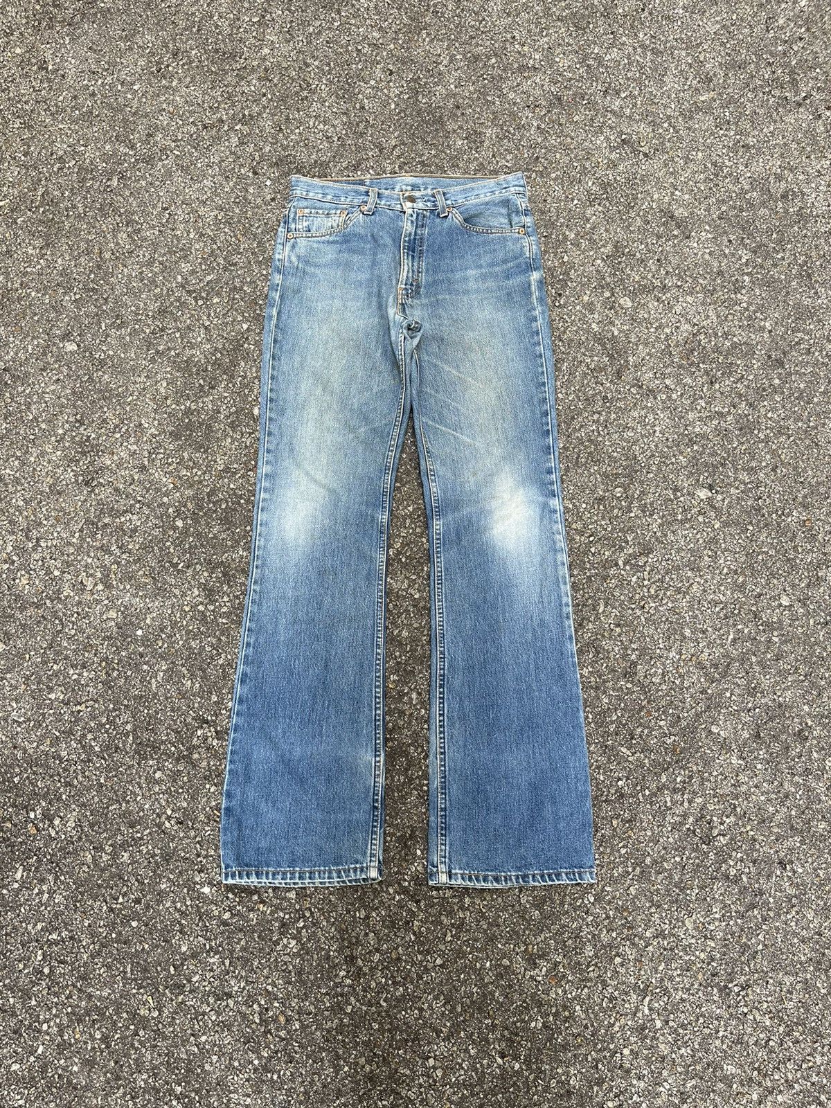 Levi's Flare Jeans Vintage Levis 517 03 Irregular Boot Cut Denim Size US 31 - 2 Thumbnail