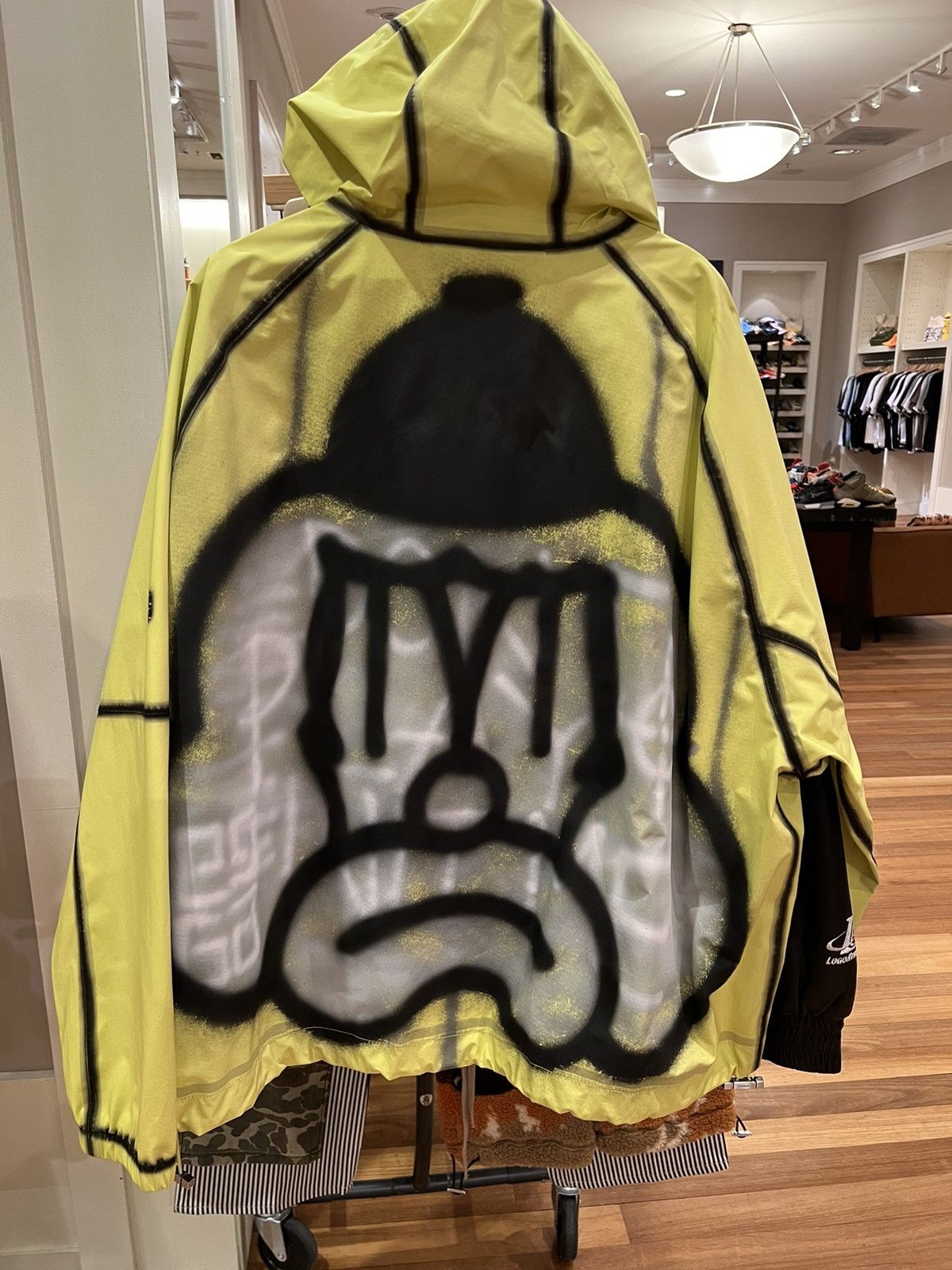 image of Givenchy Chito Dog Windbreaker Jacket in Lime Green, Men's (Size XL)