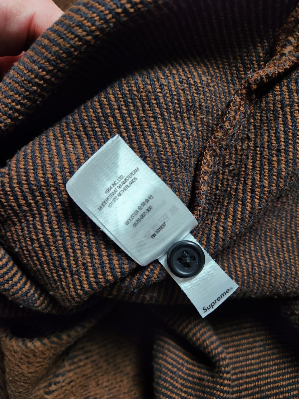 Supreme Supreme Brown Flannel Ribbed Jacket Size US XL / EU 56 / 4 - 12 Thumbnail