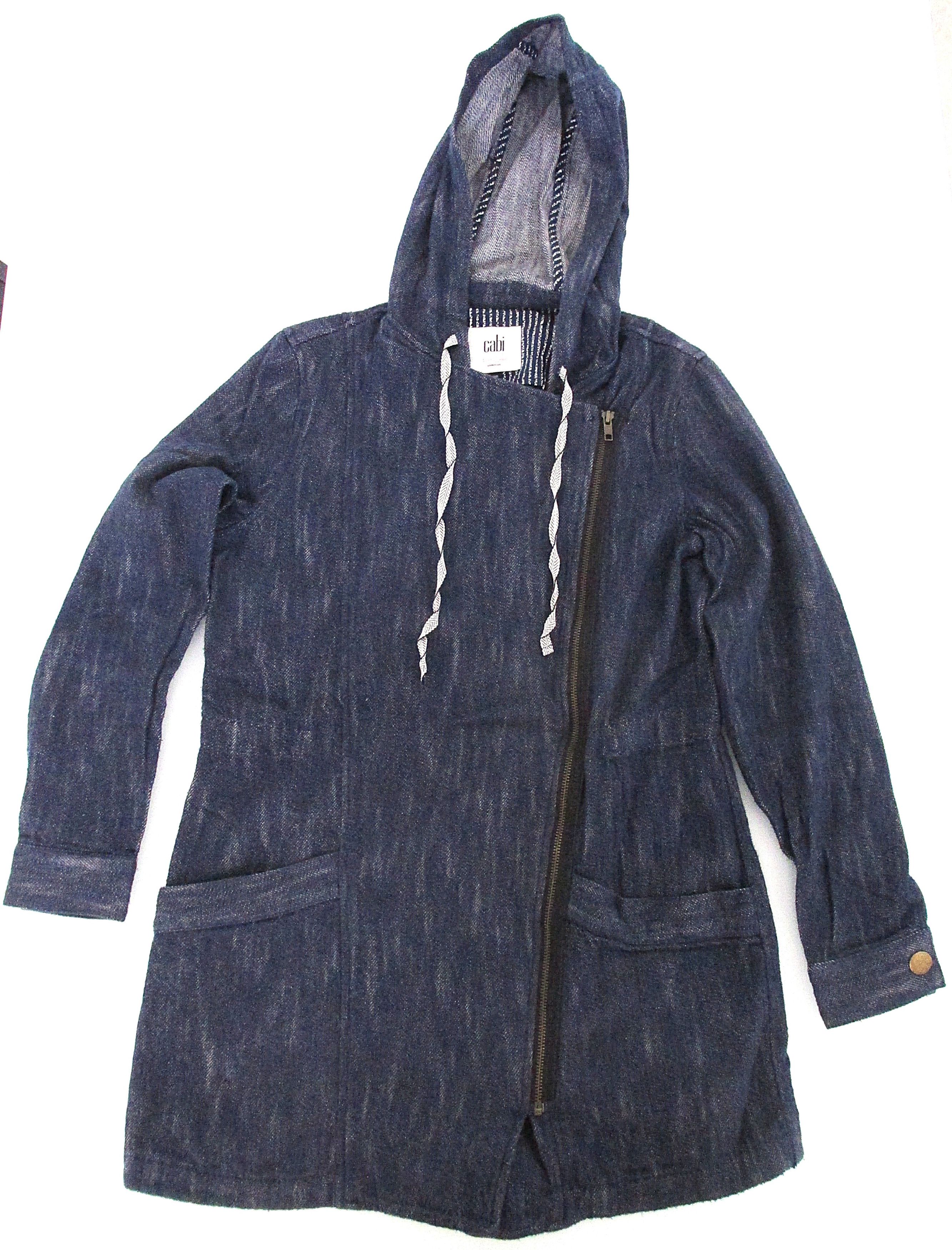 Other Cabi Women's Adventure Hooded Denim Jacket Size Small Size S / US 4 / IT 40 - 1 Thumbnail