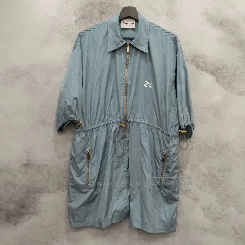 Miu Miu Miu Miu Spring Autumn Light Blue Long Coat . Size M / US 6-8 / IT 42-44 - 1 Thumbnail