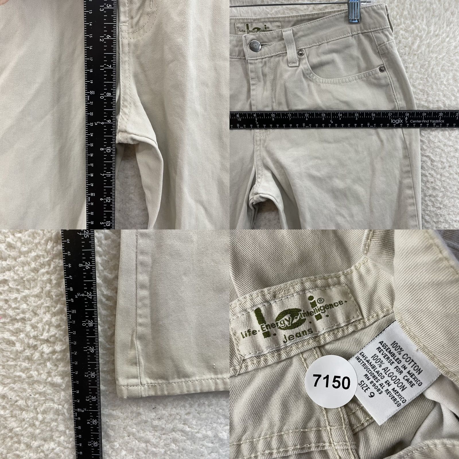 Vintage Y2K Vintage Lei Pants Jeans 12 Beiac Khaki Tan Beige Mid Rise Bootcut Flare Jeans Pant Size 34" / US 12 / IT 48 - 8 Thumbnail