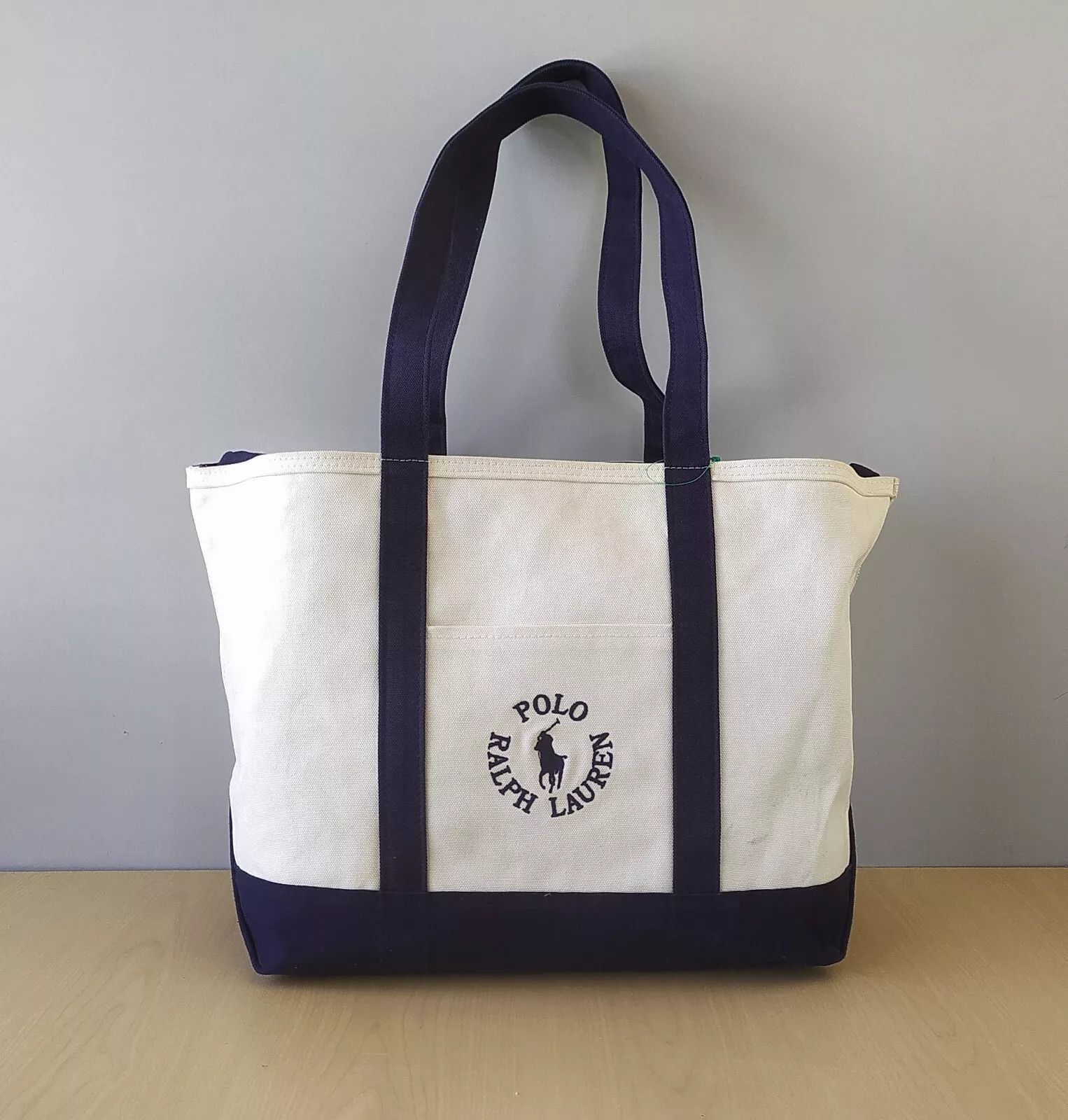 Polo Ralph Lauren Polo Ralph Lauren Logo-Embroidered Canvas Tote Bag IFD 8046 Size ONE SIZE - 1 Thumbnail