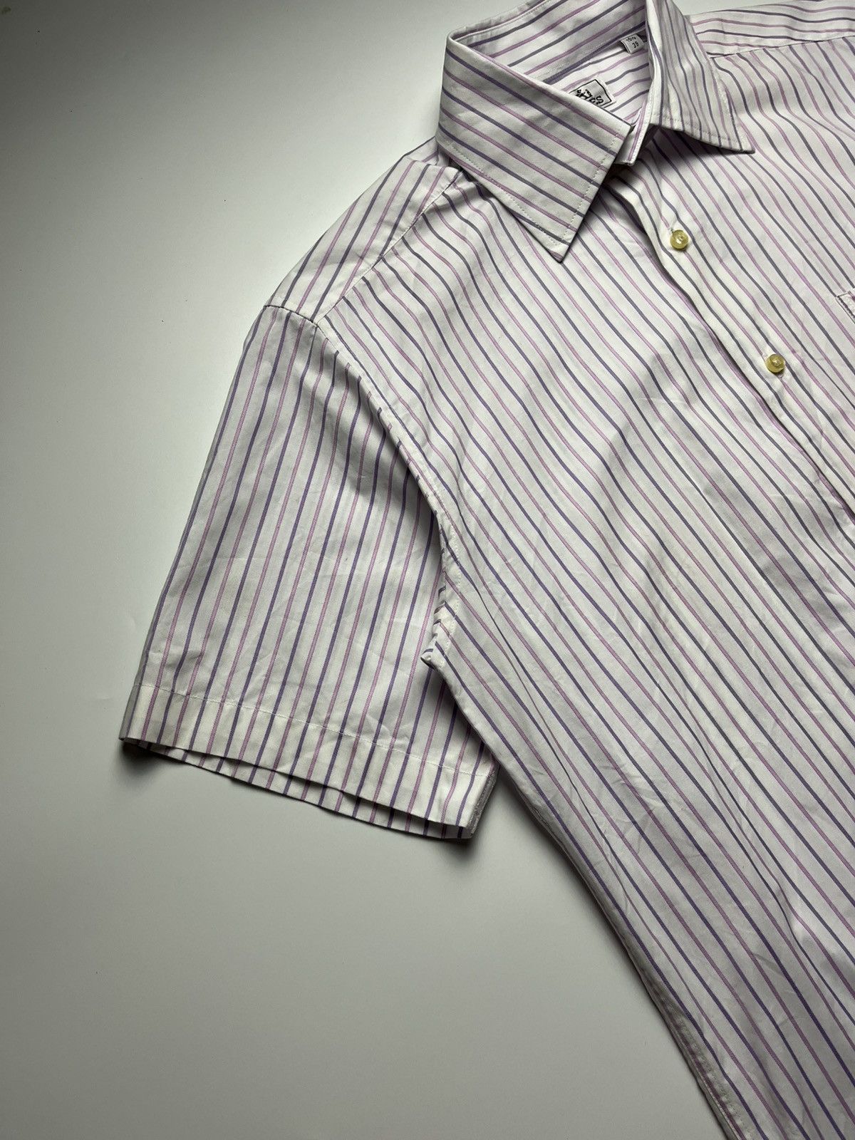 Hermes Hermès Short Striped Sleeve Button Down Shirt Size US M / EU 48-50 / 2 - 5 Thumbnail