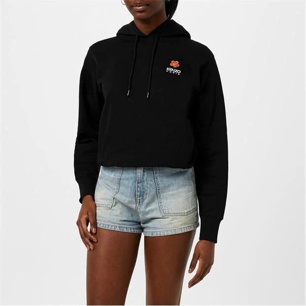 Kenzo o1g2r1mq1024 Floral Hoodie in Black Size L / US 10 / IT 46 - 5 Thumbnail