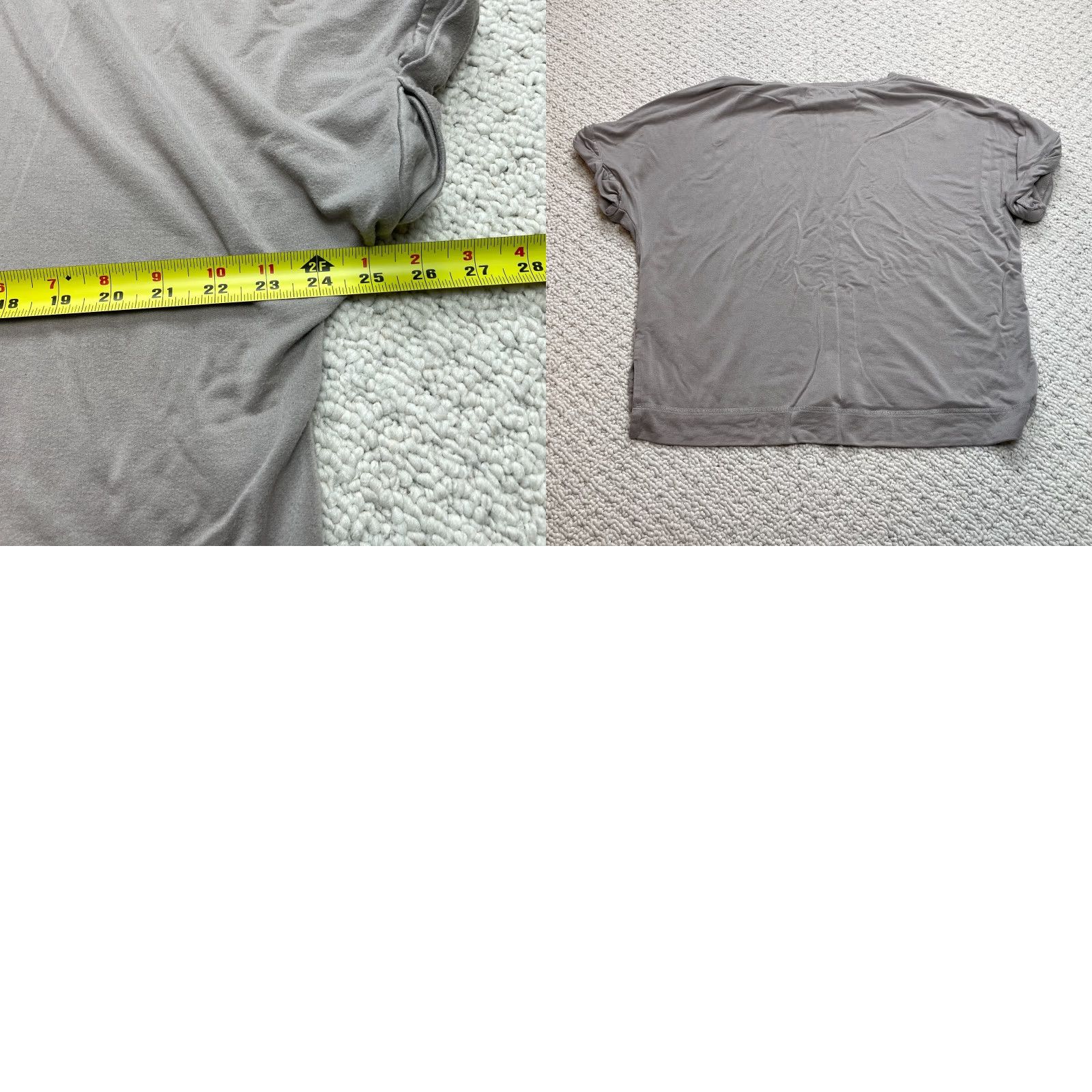 Rachel Zoe Rachel Zoe Sweatshirt Womens Large Gray Short Sleeve Pullover Rolled Cuffs Rayon Size L / US 10 / IT 46 - 8 Thumbnail
