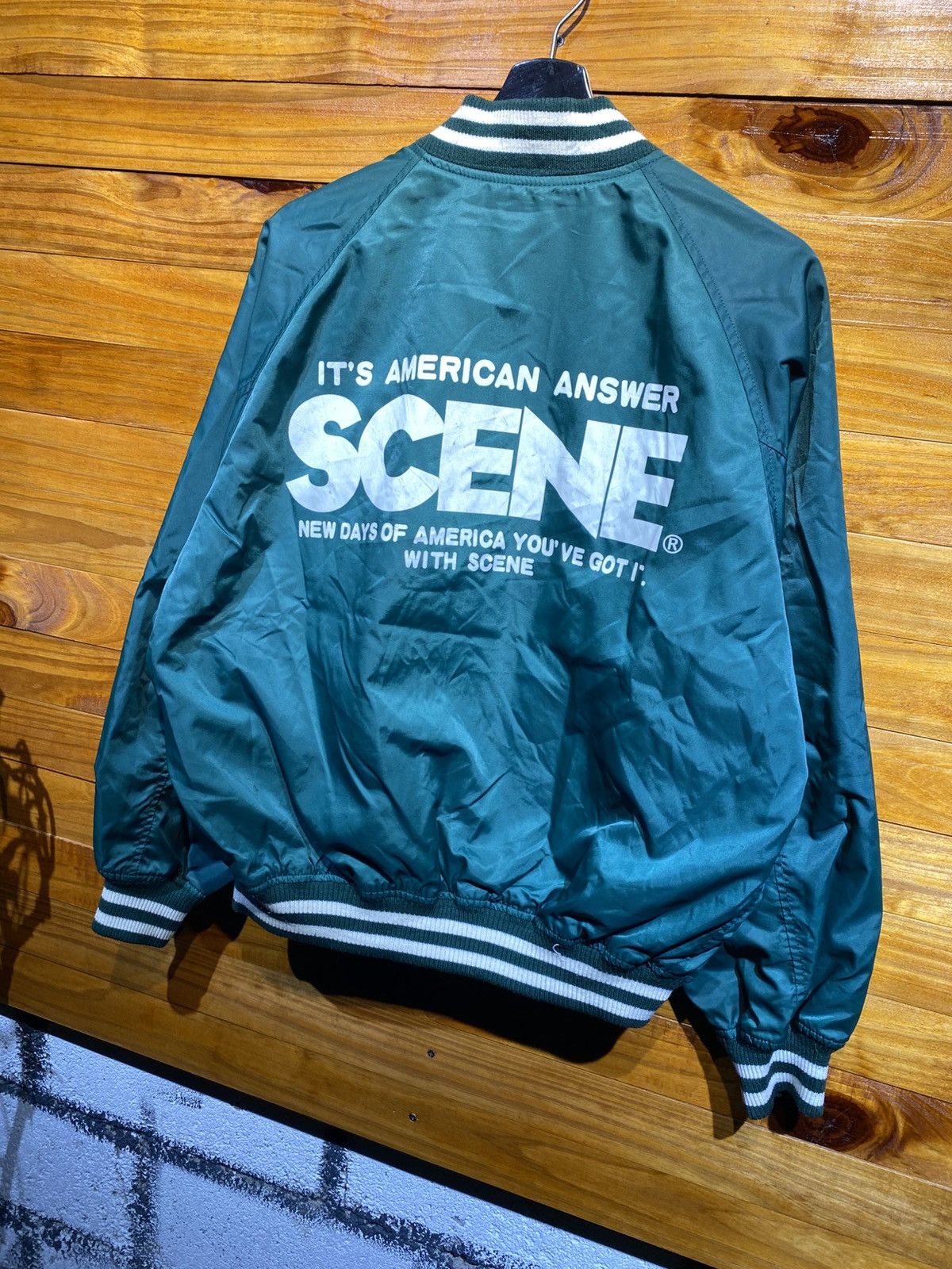 Vintage VINTAGE SCENE NYLON VARSITY BASEBALL JACKET Size US M / EU 48-50 / 2 - 10 Thumbnail