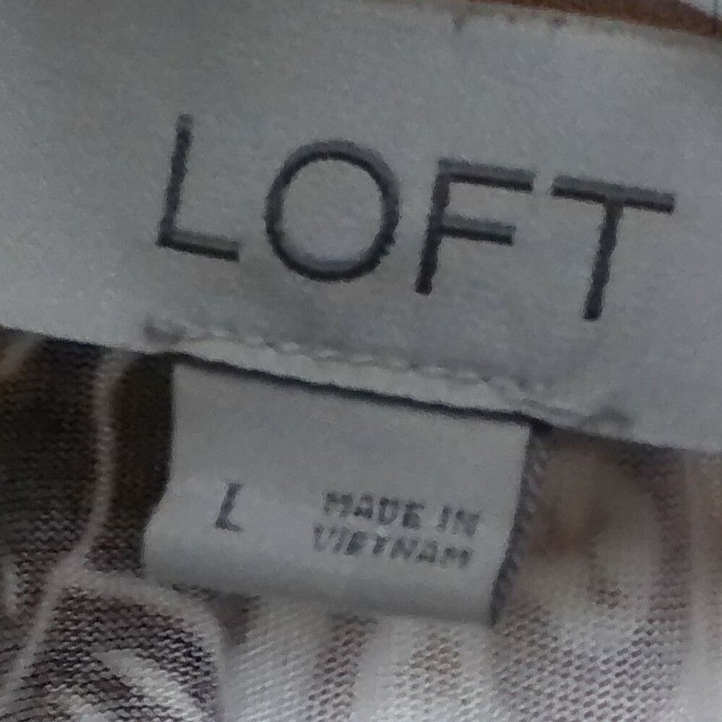 Loft Loft Brown Floral Print Short Sleeve Blouse Size L / US 10 / IT 46 - 5 Thumbnail