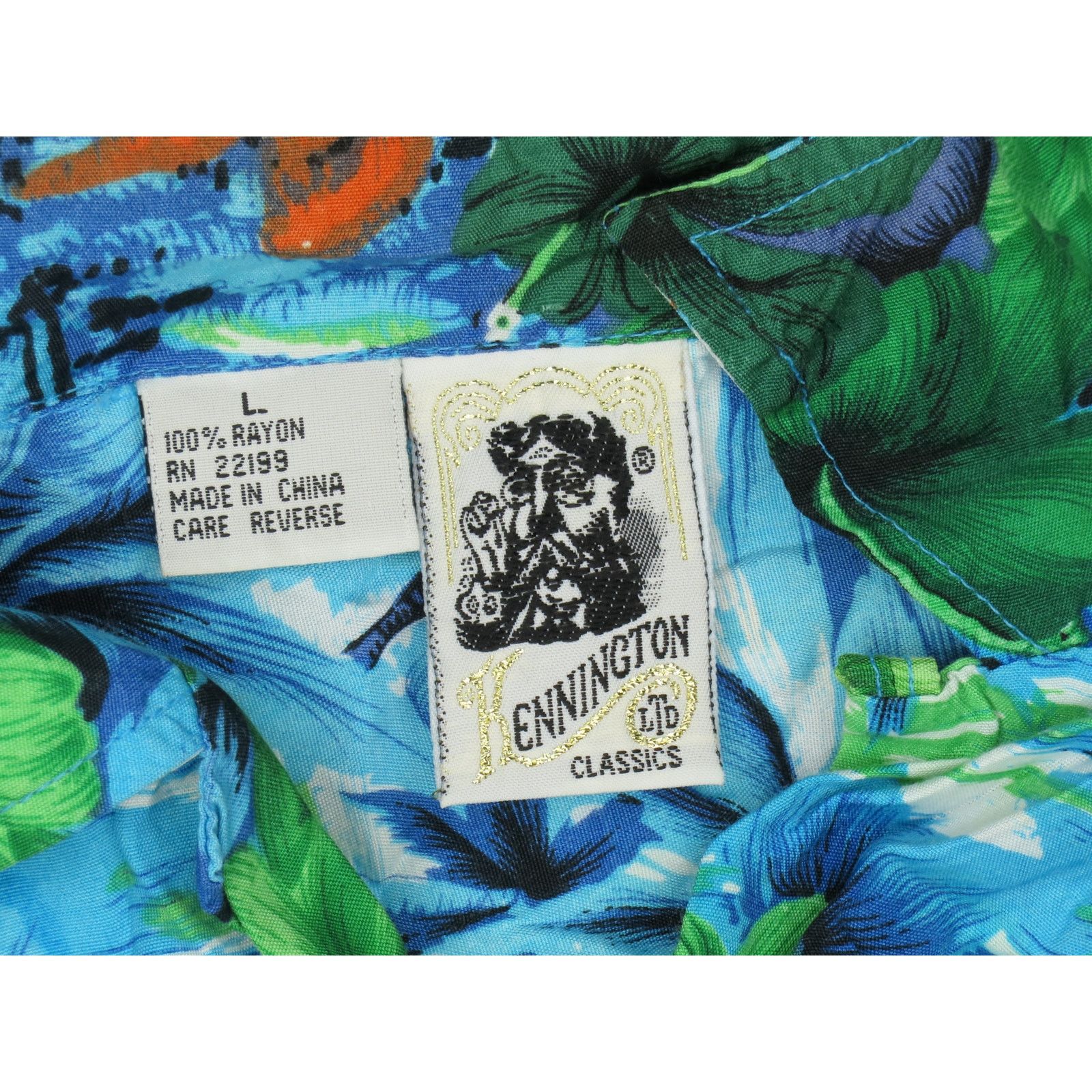 Other Kennington Floral Orchid Hawaiian Aloha Tropical Shirt L Size US L / EU 52-54 / 3 - 3 Thumbnail
