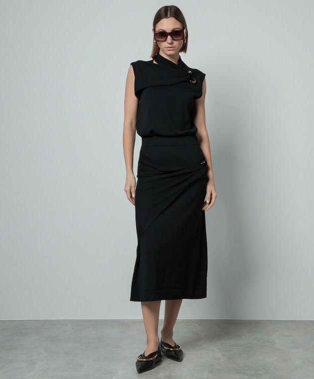 Jil Sander o1y1025 Sleeveless Sweater in Black Size M / US 6-8 / IT 42-44 - 2 Thumbnail