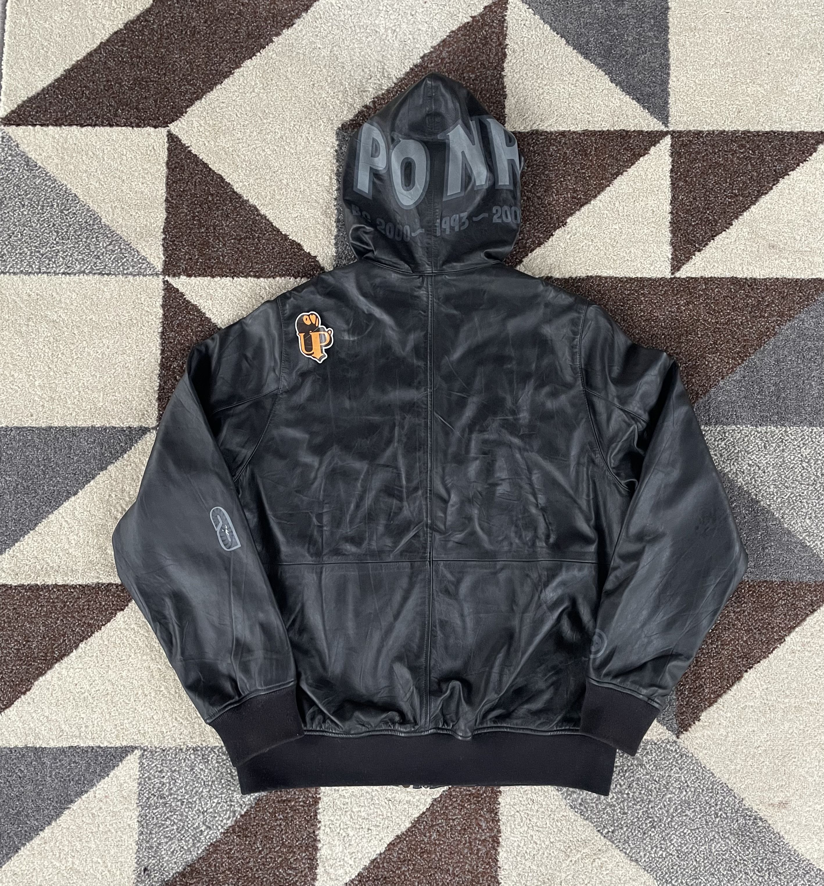 Bape 2008 Bape Shark Leather Hoodie Size US XL / EU 56 / 4 - 10 Thumbnail