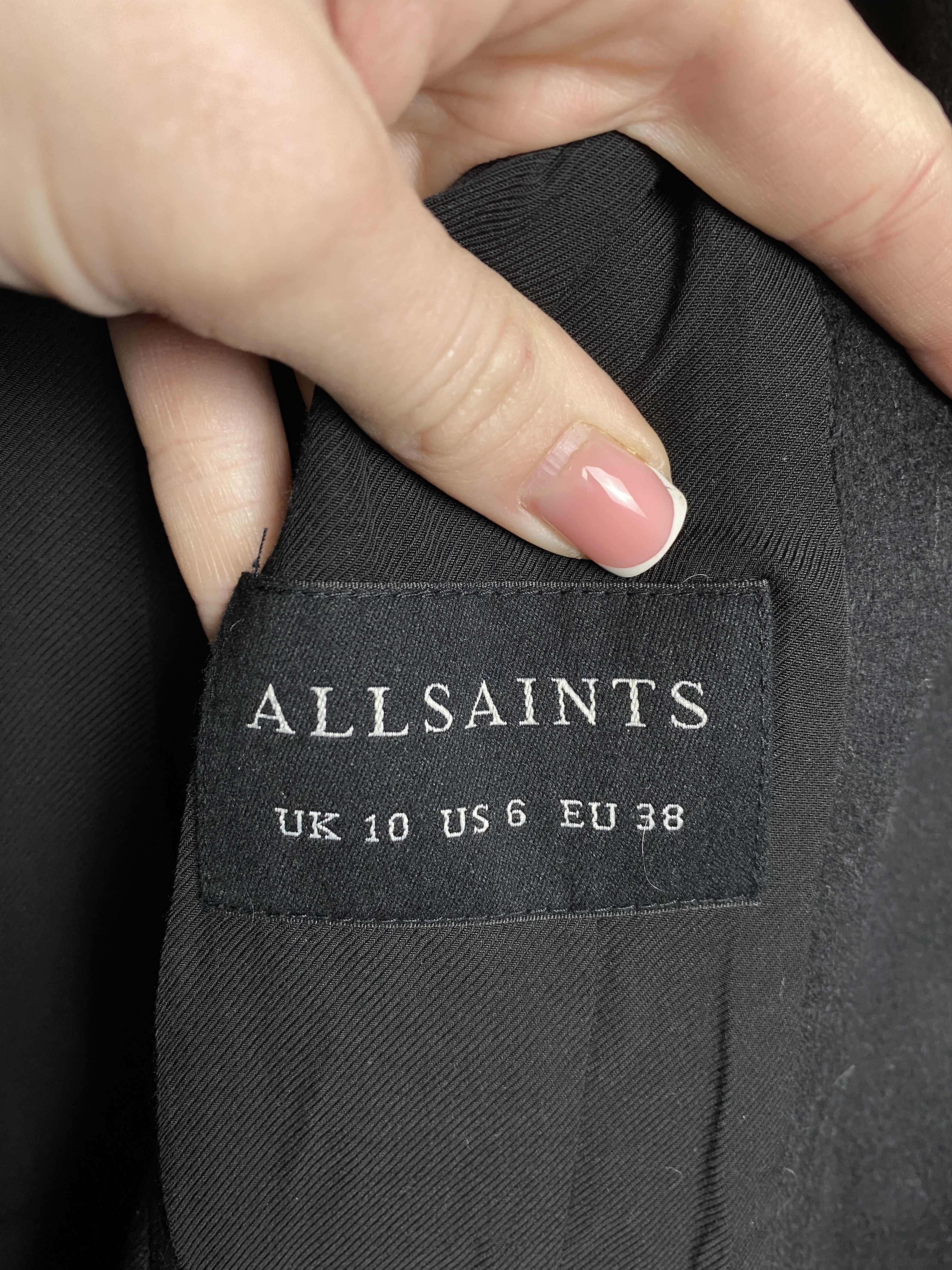 Allsaints Allsaints Womens Eryn Wool Coat Jacket Size M / US 6-8 / IT 42-44 - 3 Thumbnail