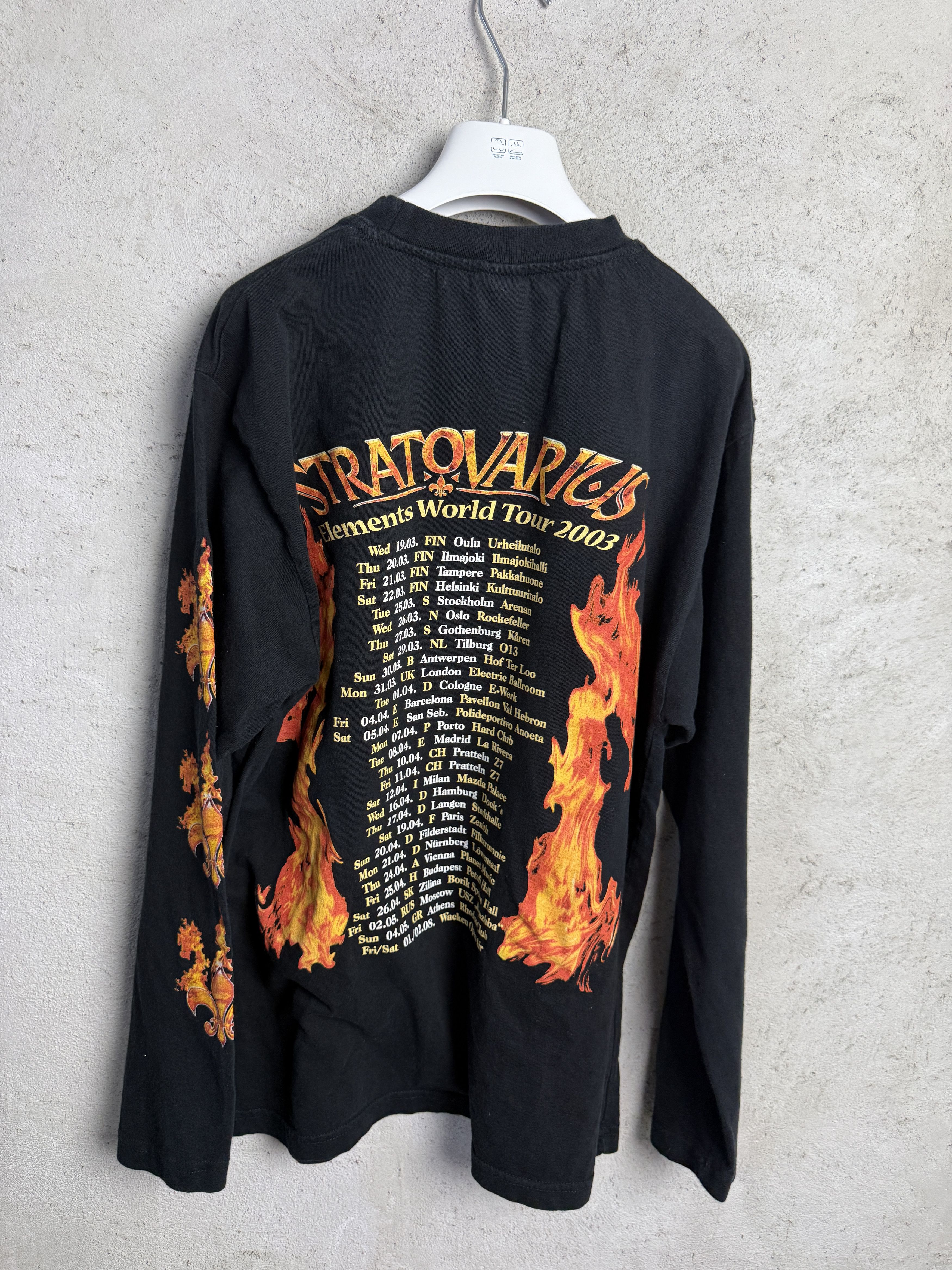Vintage Vintage Stratovarius 2003 tour long sleeve t-shirt rock band Size US XL / EU 56 / 4 - 6 Thumbnail