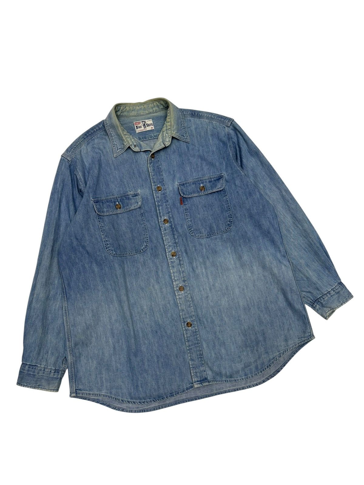 Kapital Vintage LEVIS BLUE SHIRT Denim Shirt Orange Tab Size US M / EU 48-50 / 2 - 5 Thumbnail