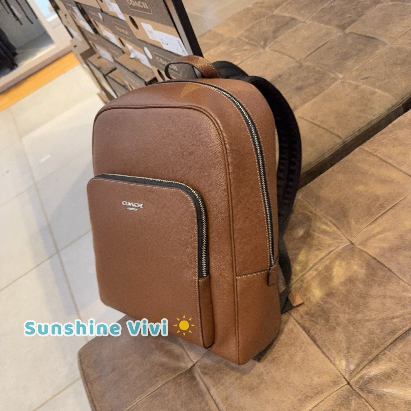 Coach NWT Coach Aiden Backpack leather CDY10 Silver CHESTNUT Size ONE SIZE - 3 Thumbnail