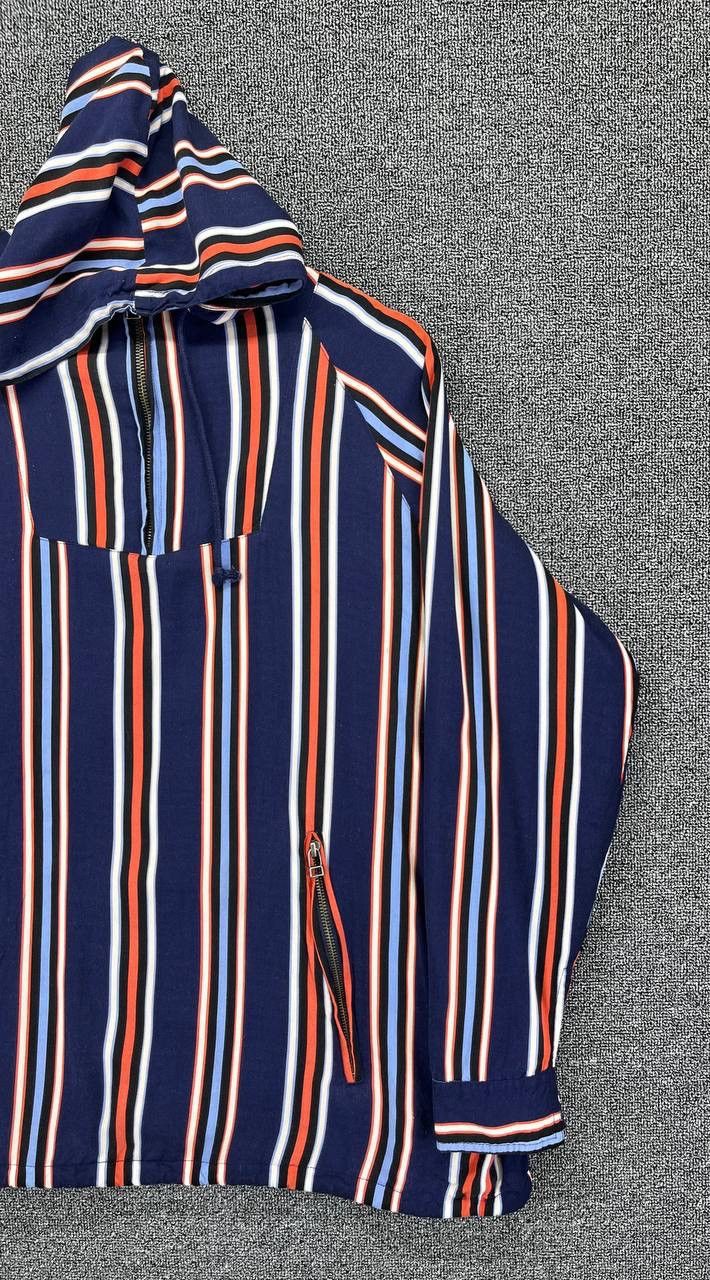Issey Miyake Vintage Issey Miyake Tete Homme Hooded Striped Anorak Size US M / EU 48-50 / 2 - 4 Thumbnail