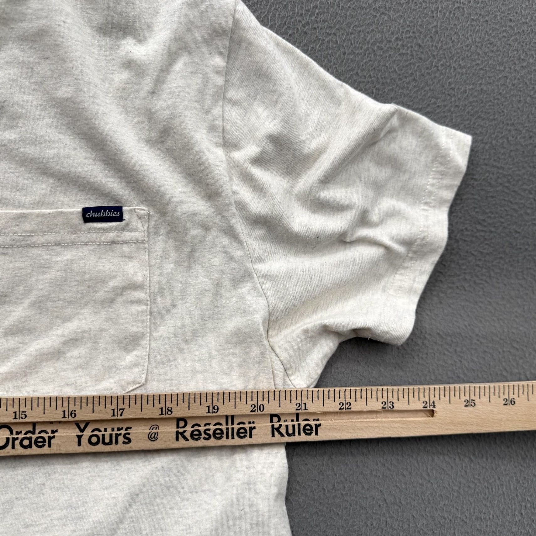 Chubbies Chubbies Shirt Mens M White Pocket Crewneck Tagless Cotton Polyester Soft Basic Shirt Size US M / EU 48-50 / 2 - 5 Thumbnail
