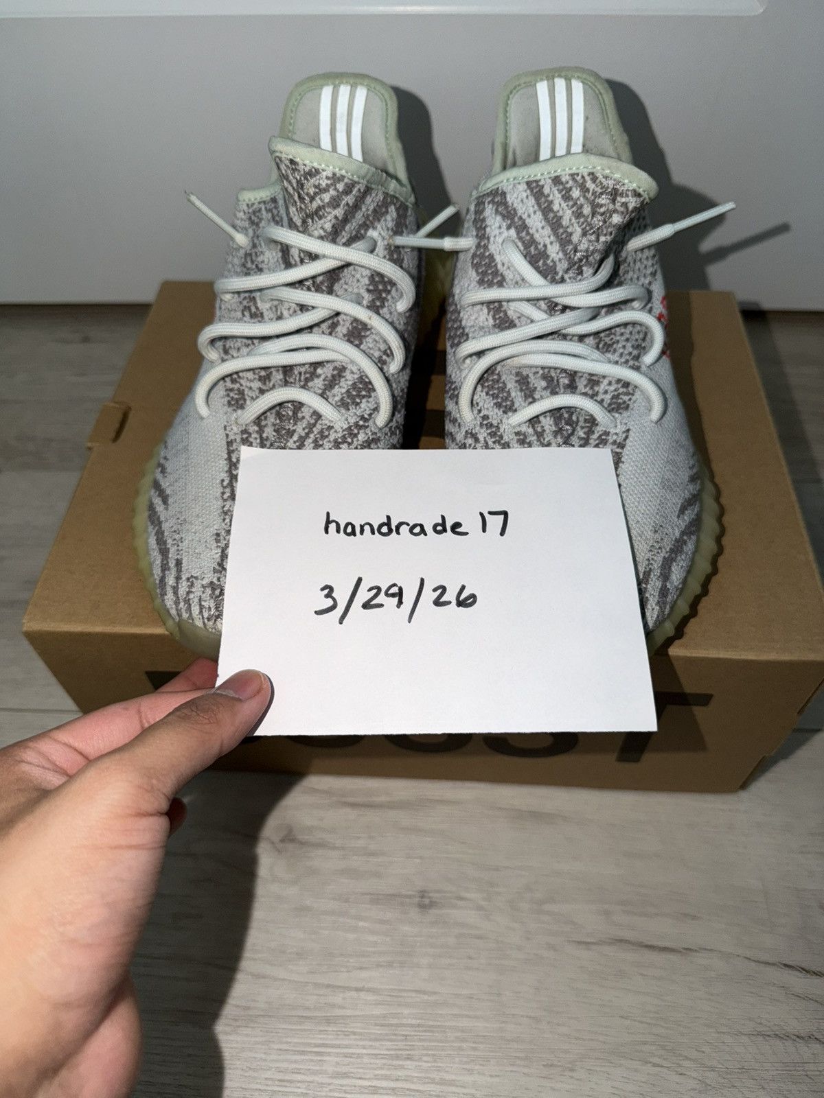 Adidas × Kanye West Adidas Yeezy Boost 350 V2 Blue Tint Size US 8.5 / EU 41-42 - 10 Thumbnail