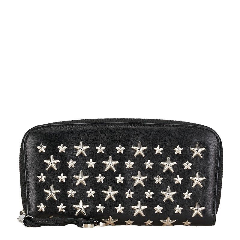 Jimmy Choo Jimmy Choo Jimmy Choo Star Studs Leather Zip Wallet Leather Long Wallet in Very Good Condition Size ONE SIZE - 1 Thumbnail