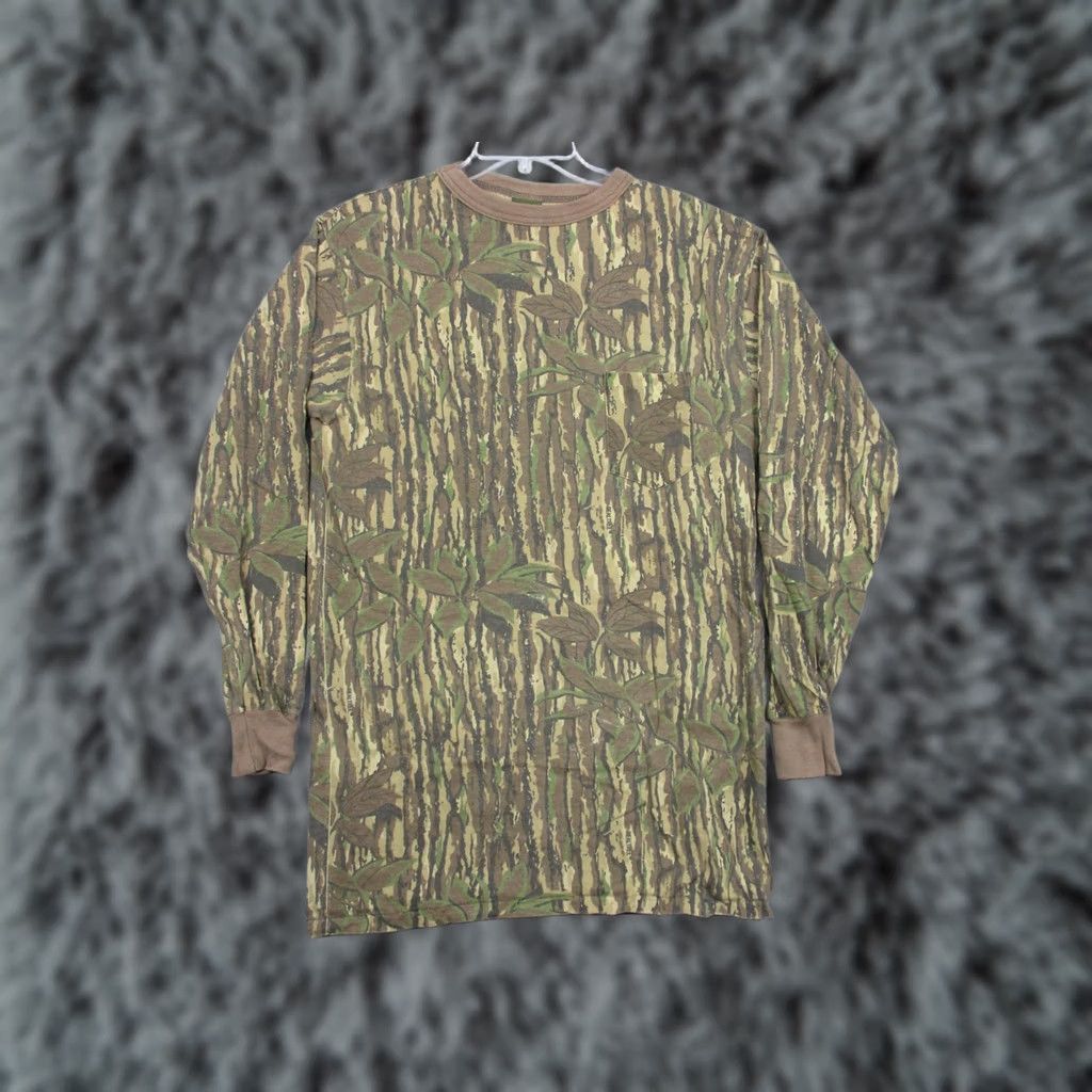 Realtree Spartan Shirt Mens 2XL Brown Realtree Camouflage Long Sleeve Pocket Hunting USA Size US XXL / EU 58 / 5 - 1 Thumbnail
