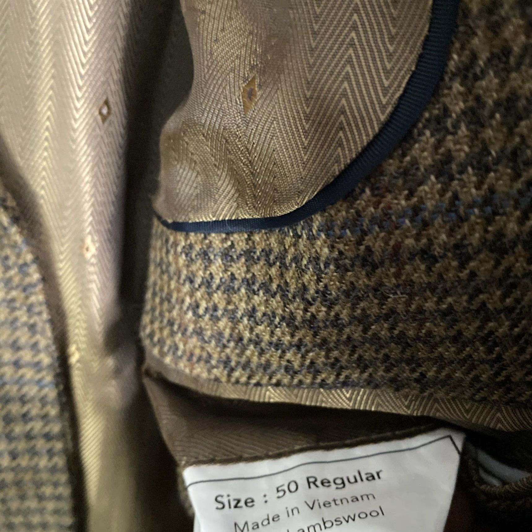 Joseph Joseph & Feiss Blazer Mens 50 Brown Lambswool Wool Sport Coat Jacket Size 50R - 4 Thumbnail