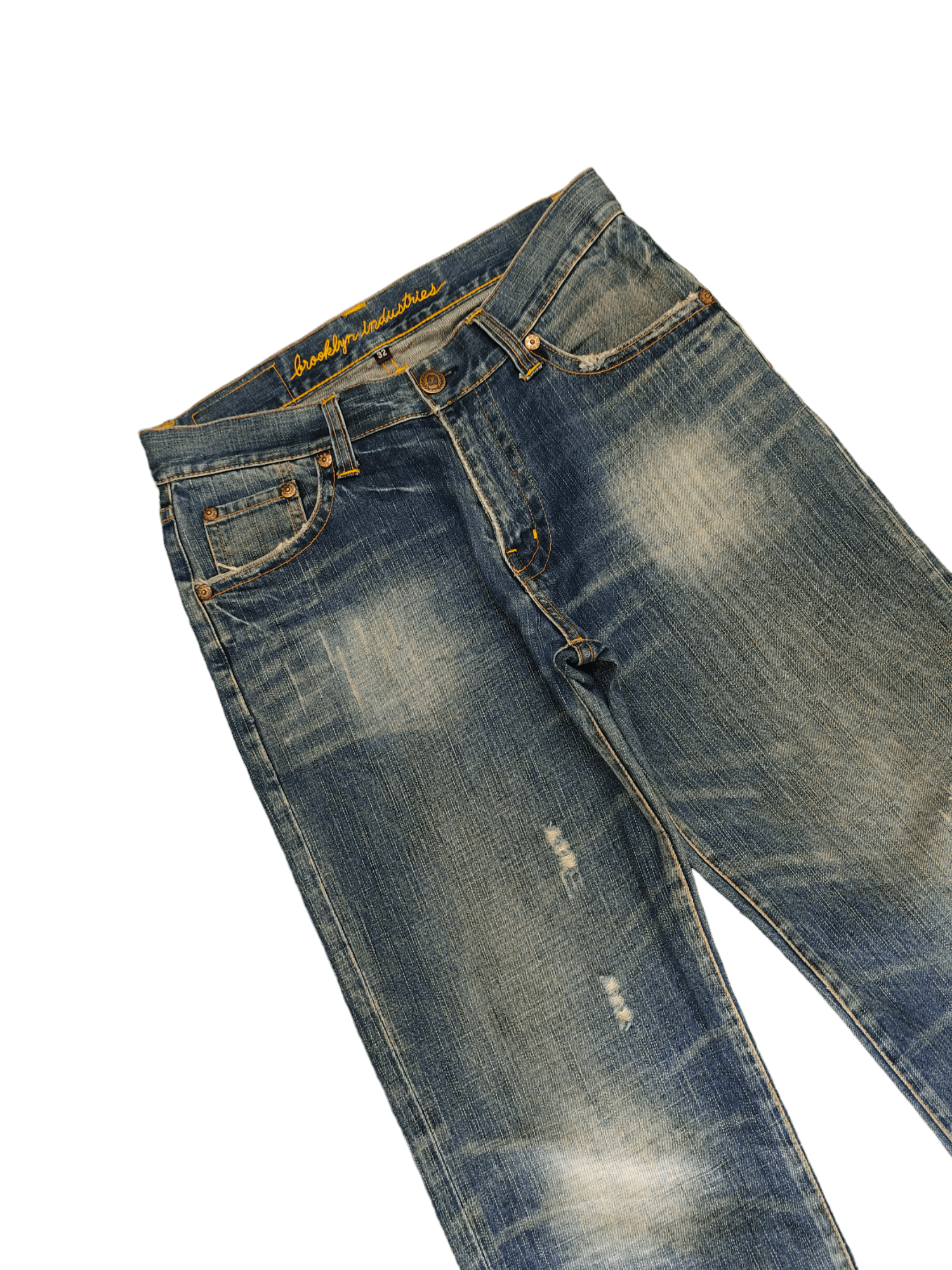 Comme des Garcons × Undercover Loose Jean Brooklyn Industries Distress Faded Denim Wide Leg Size US 32 / EU 48 - 6 Thumbnail