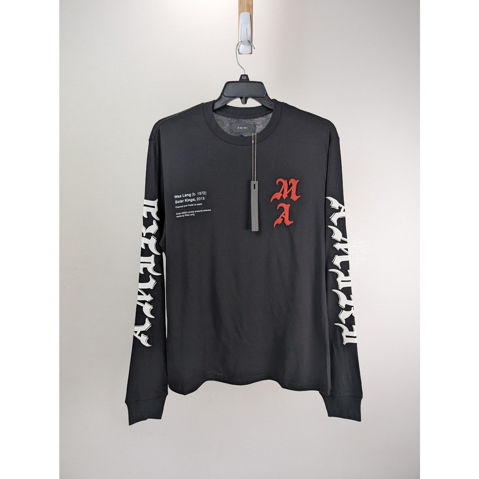 Amiri o1rshd1 Q:2 / Wes Lang Solar Kings Long Sleeve Tee T-Shirt Size US XL / EU 56 / 4 - 7 Thumbnail