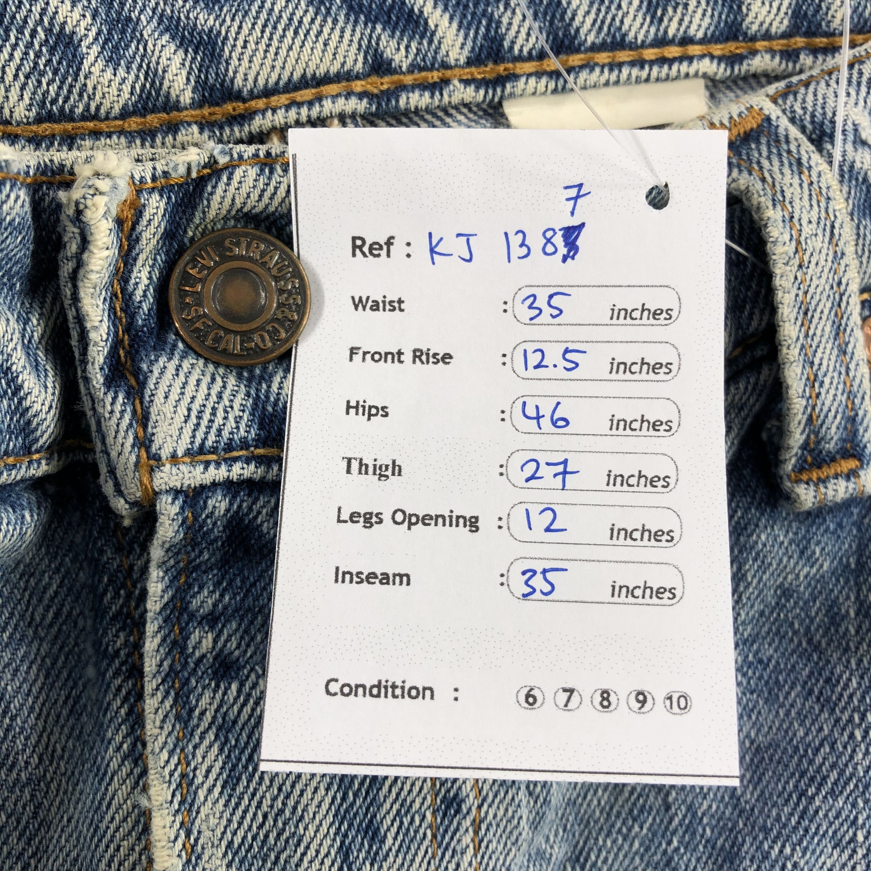 Levi's Vintage 90s Levi's 560 Jeans Medium Blue Denim KJ1387 Size US 34 / EU 50 - 12 Thumbnail