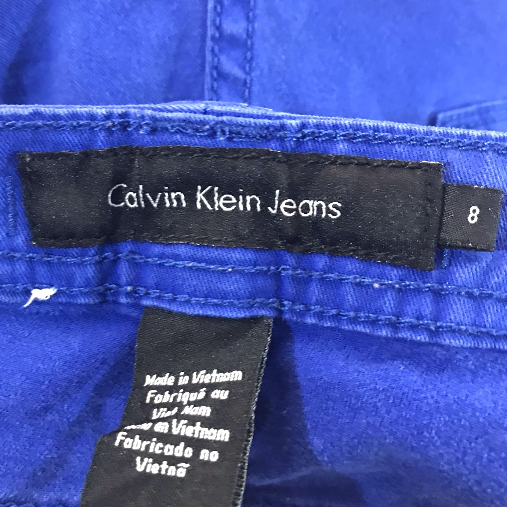 Calvin Klein CALVIN KLEIN Blue Skinny Cropped Jeans Womens Size 8 Regular Denim Size 30" / US 8 / IT 44 - 5 Thumbnail