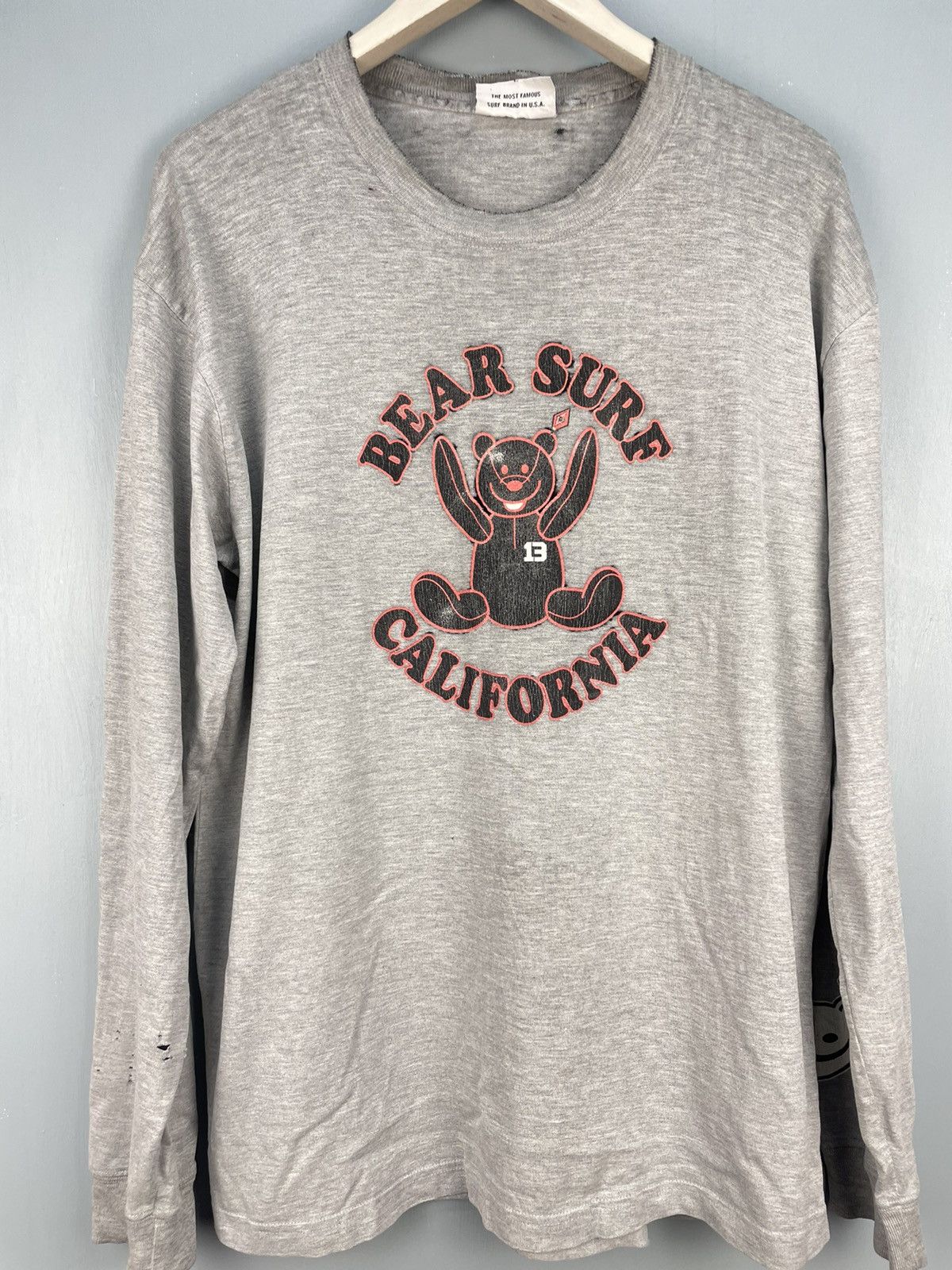 Vintage Vintage Bear Surf California long sleeve distress t shirt Size US L / EU 52-54 / 3 - 3 Thumbnail