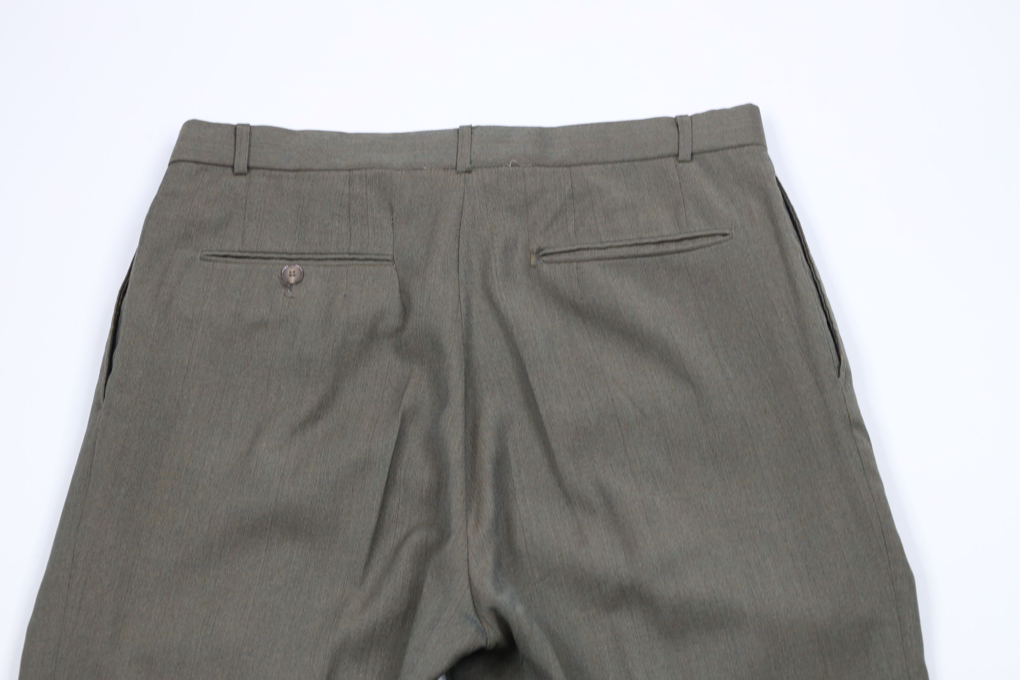Vintage Vintage 90s Streetwear Pleated Cuffed Wide Leg Chino Pants Size US 32 / EU 48 - 13 Thumbnail