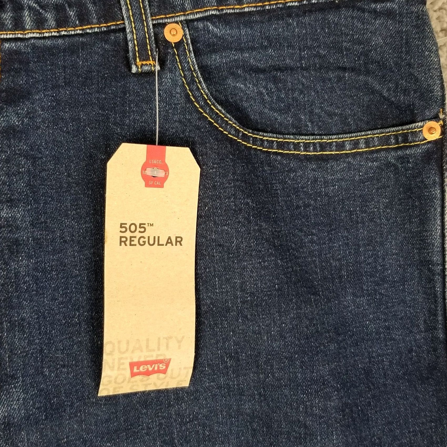 Levi's Levi's 505 Jeans Men 40X30 Denim Regular Fit Straight Jeans Blue 90s Cowboy Preppy Brand Levi's Mens Size US 40 / EU 56 - 3 Thumbnail