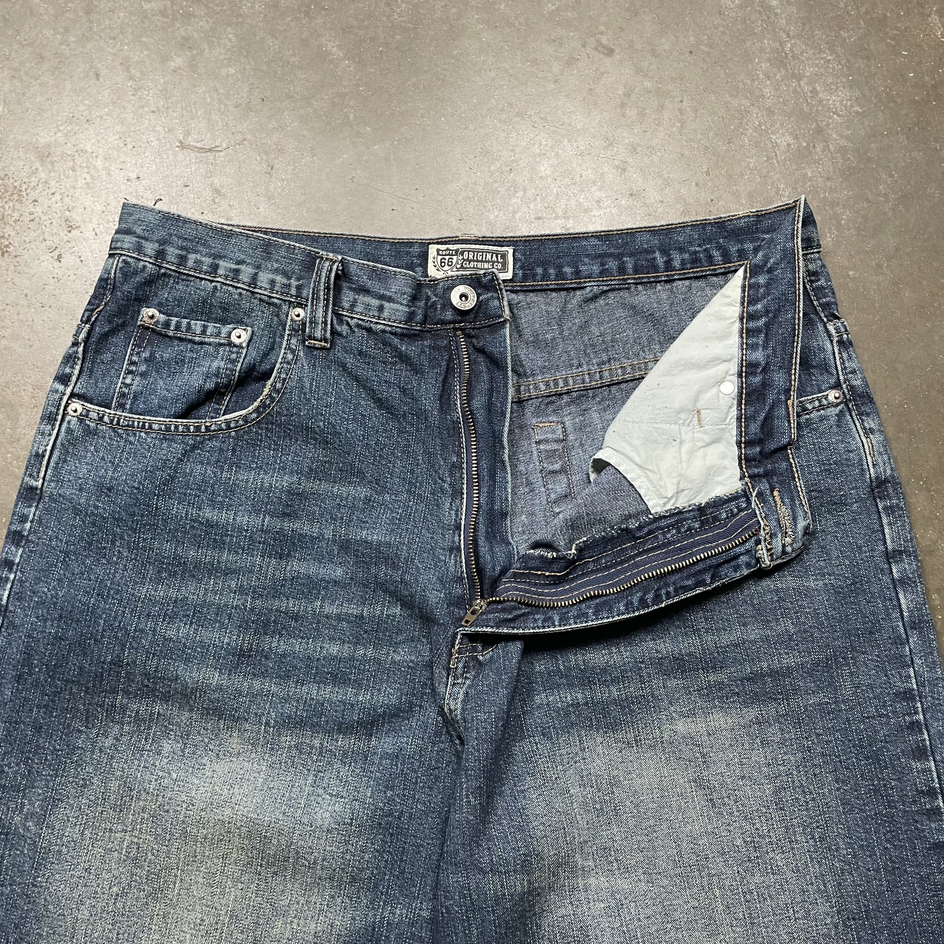 Southpole × Vintage Y2K Baggy Faded Jean Shorts 00s Skater Grunge 90s Size US 36 / EU 52 - 6 Thumbnail