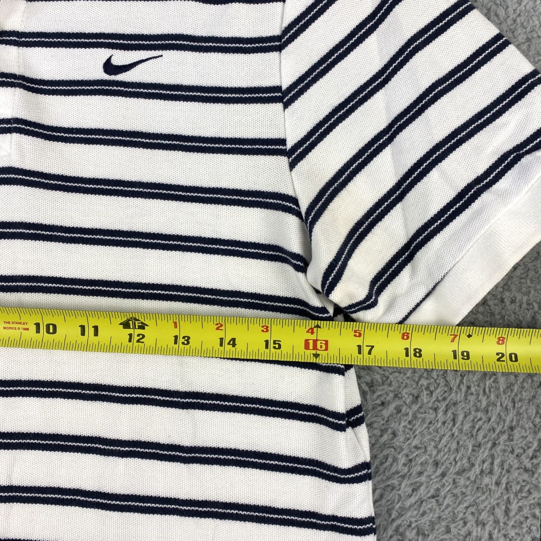 Nike Nike Golf Polo Shirt Cotton Tour Performance Striped White Mens Size S 49-8 Size US S / EU 44-46 / 1 - 7 Thumbnail