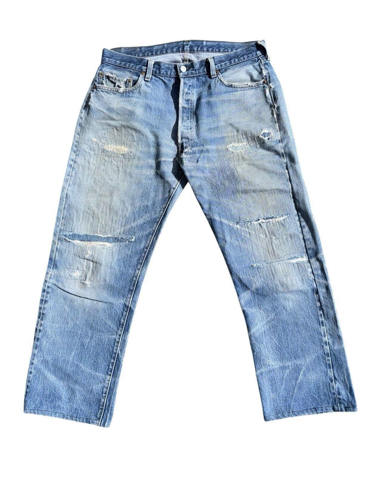 Levis 501 Patchwork Jeans | Grailed