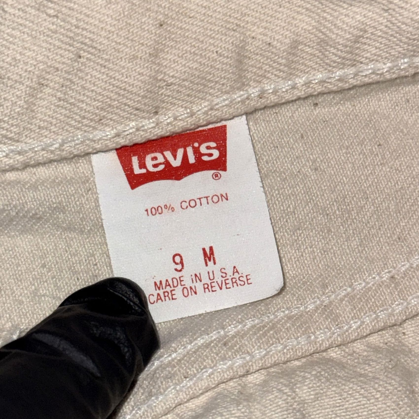 Levi's Vintage Levi'S 501 Jeans Womens 9M White High Rise Straight Button Fly USA Denim Size 30" / US 8 / IT 44 - 3 Thumbnail