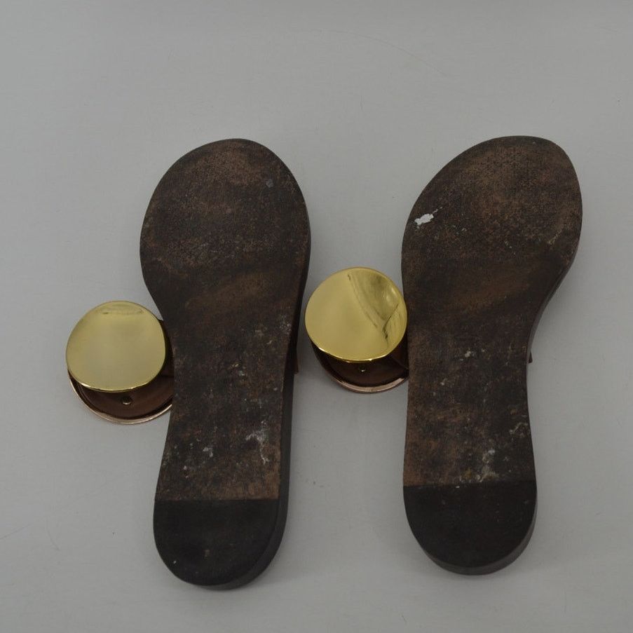 Tory Burch Tory Burch Brown Gold Sandals Size 8 Size US 8 / IT 38 - 3 Thumbnail