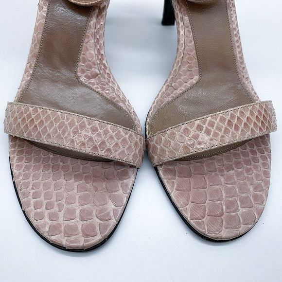 Gucci Gucci Snake Pattern Kitten Heel Ankle Strap Leather Sandal Size US 6 / IT 36 - 13 Thumbnail