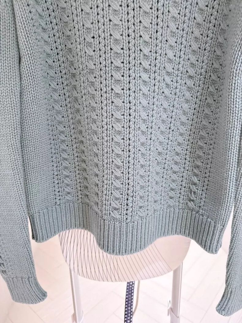 Loro Piana LORO PIANA Baby cashmere hollow crochet sweater Size L / US 10 / IT 46 - 3 Thumbnail
