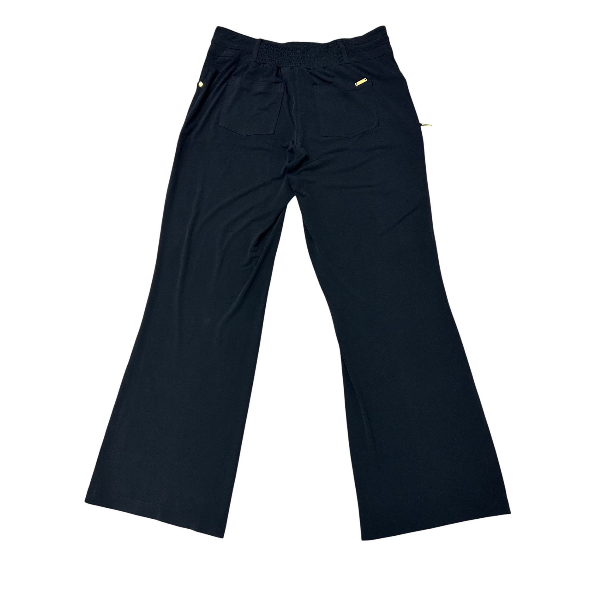Other Thalia Sodi Pants Black M Stretchy Zip Buttons Logo Pockets Size 31" - 2 Thumbnail
