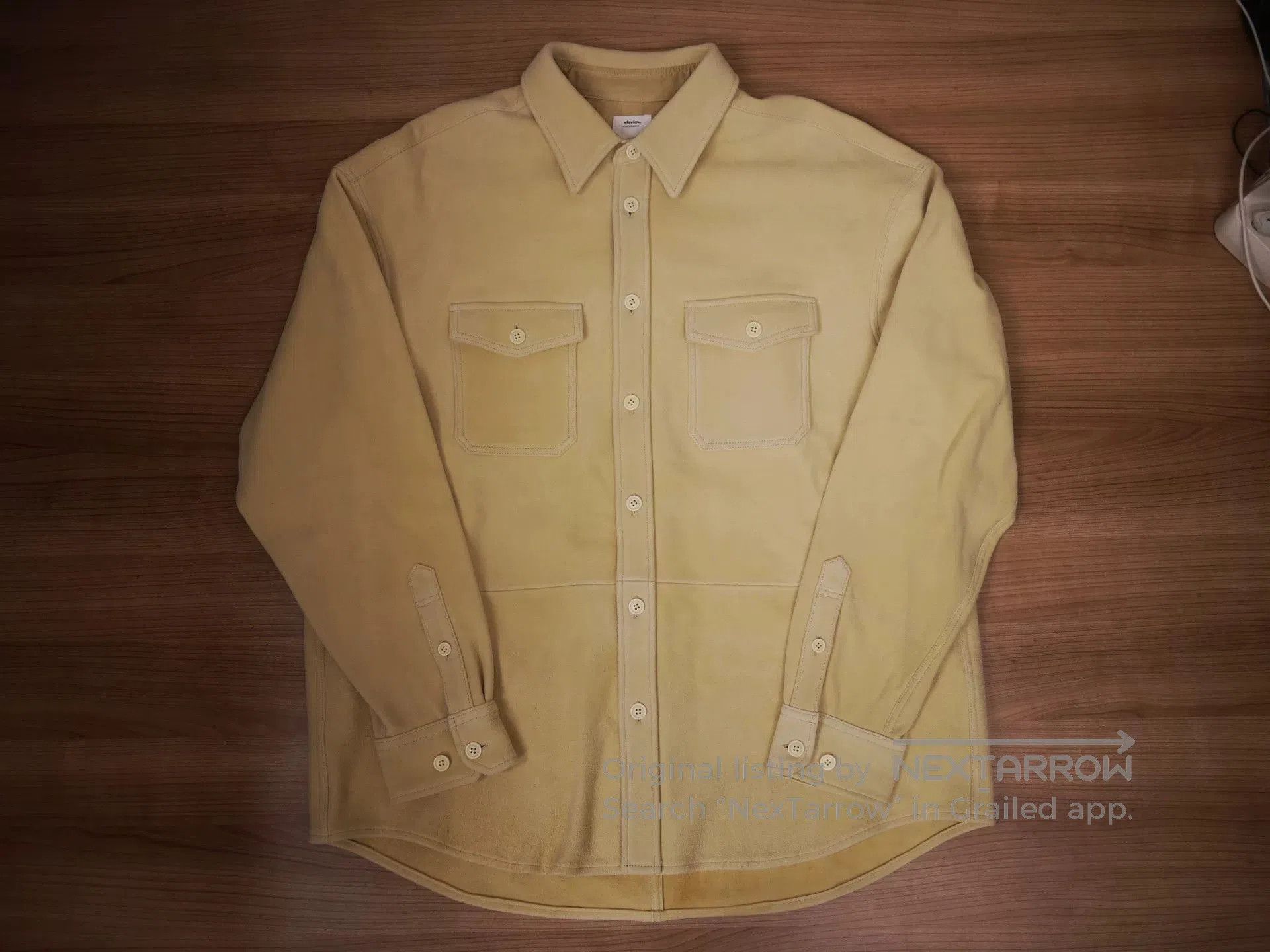 visvim lumber shacket beige deerskin jacket.