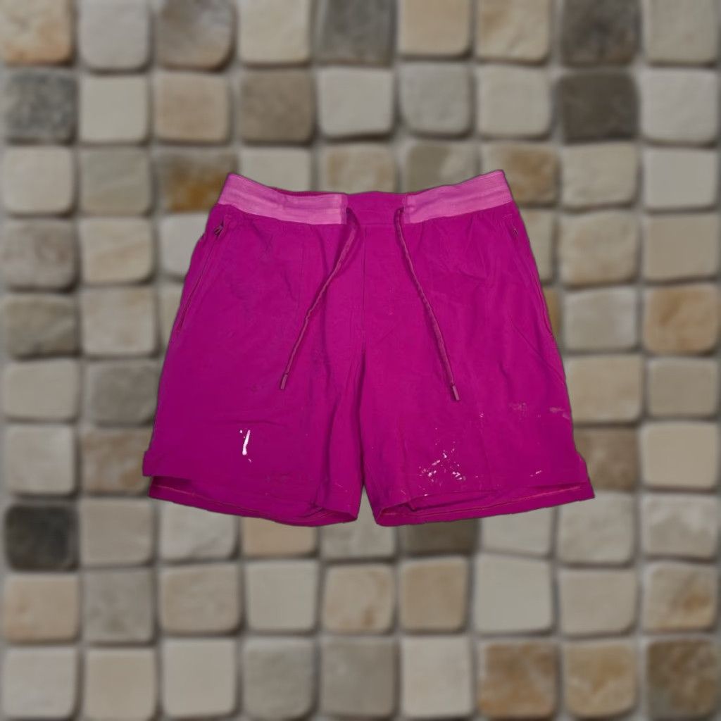 Lululemon Lululemon Pace Breaker Lined Shorts Men Pink Large Stretch Drawstring Athleisure Size US 33 - 1 Thumbnail