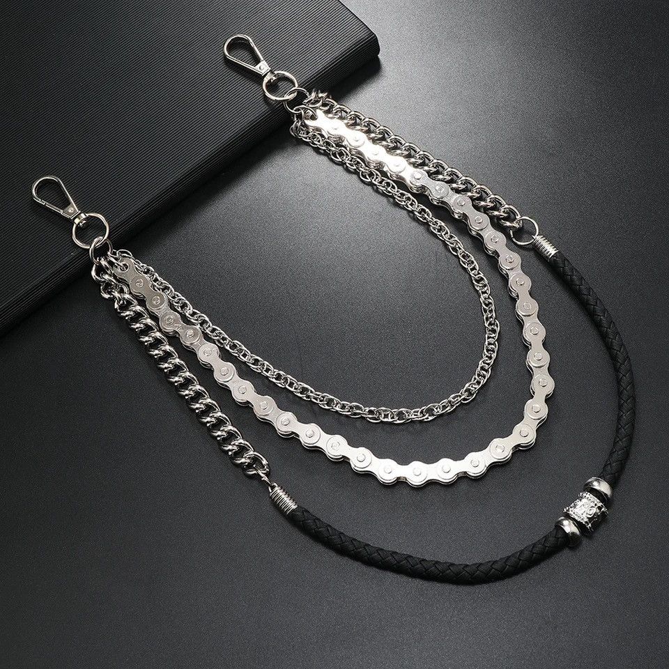 Vintage Hip-hop personality metal pants chain dress decoration Size ONE SIZE - 5 Thumbnail