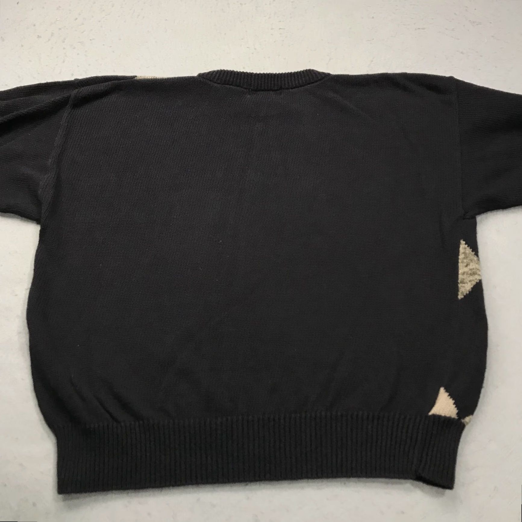 Vintage VINTAGE Bachrach Sweater Mens L Black Cotton Ramie Crewneck 90s Pullover Geometric Knit Logo 90s Mens L Sweater Size US L / EU 52-54 / 3 - 4 Thumbnail
