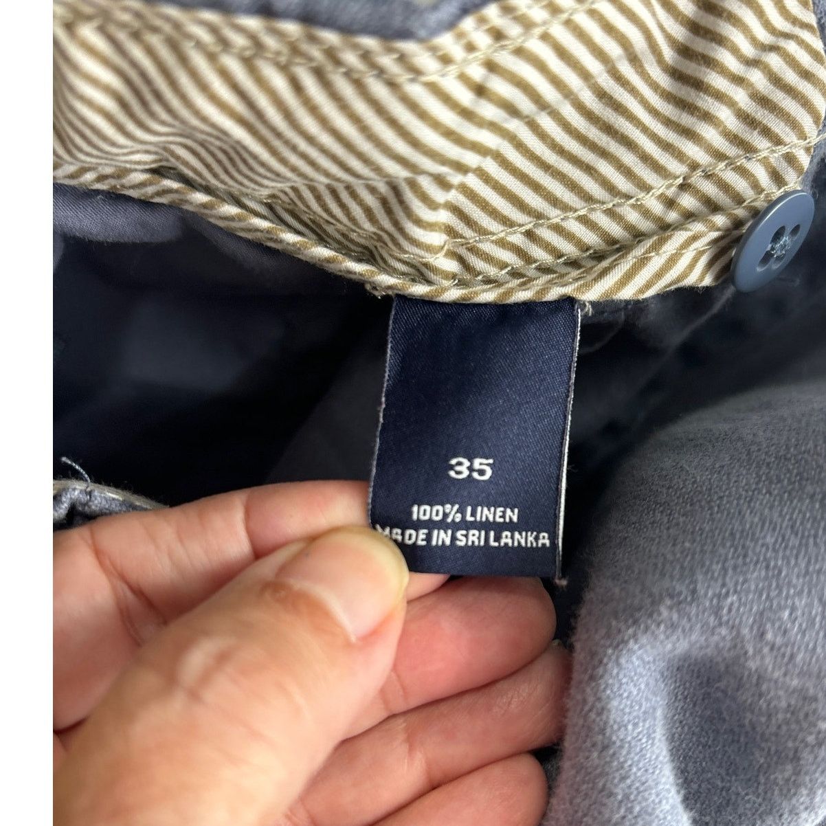 Cremieux Cremieux Men's 100% Linen Blue Casual shorts Size US 35 - 5 Thumbnail