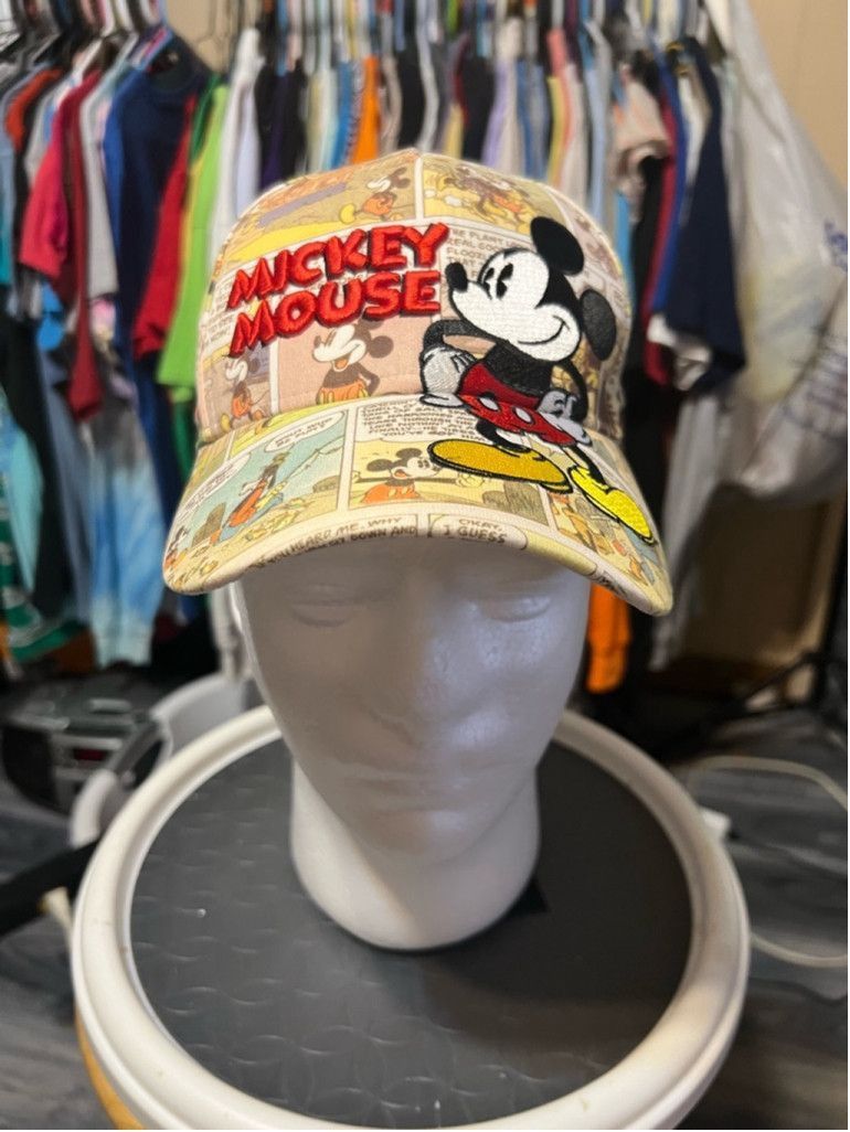Disney Unisex Disney Mickey Mouse Comic Hat Adjustable Beige Size ONE SIZE - 1 Thumbnail